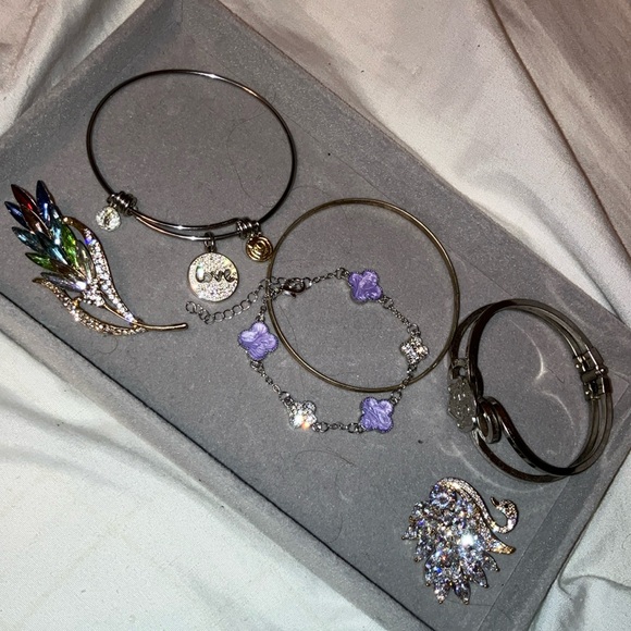 Jewelry - Luxury Charm Bracelets And Brooches with Iridescent Accents